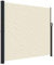 vidaXL Toldo Lateral Retráctil, Pantalla de Privacidad, Toldo Resistente al Agua Rayos UV, Toldo Lateral para Jardín Patio Balcón, Crema