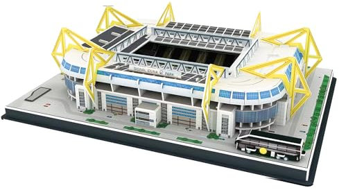Habarri Signal Iduna Park Stadion Puzzle 3D - 3D Puzzle-Stadion - 3D Fußballstadion für Kinder und Erwachsene - Modell eines Fußballstadions - Modellbau - 118 Elemente