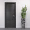 Porte Italiane, Porta Interna a Battente in Laminato High Density, Telaio in Legno e Coprifili Waterproof, con Serratura e Maniglia Hoppe Silver, 90x210 cm con Apertura SX, Colore Rovere Grigio