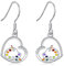 Boucles d'oreilles artistiques en argent sterling - Palette de peinture - Pinceaux - Pendants d'oreilles - Bijoux d'artiste - Cadeau pour femme, Pas de gemme