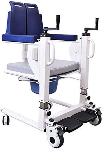 Patientenlift-Rollstuhl, Nachtstuhl, 180° geteilter Sitz, leicht zu transportieren, Nachtstuhl mit Bettpfanne, Duschstuhl, Toilettenstuhl, Transportrollstuhl (BB)