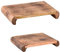 Marrakesch 2er Set Boho Deko Tablett Serviertablett aus Holz 30x20 & 25x16 cm | Servierplatte Arrasi als Tischdeko für Küche & Wohnzimmer | Japandi Frühstückstablett rechteckig für Schlafzimmer