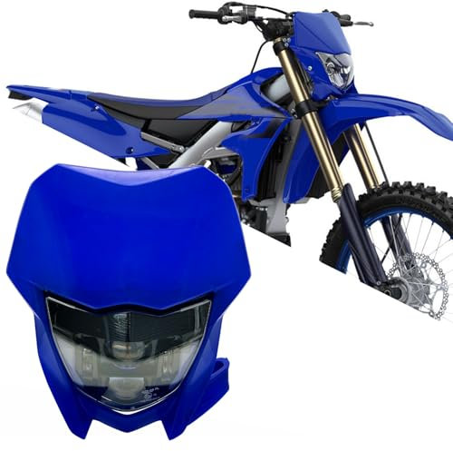 bamotoop LED Motorrad Scheinwerfer e-geprüft Mit Abblendlicht und Fernlicht Tagfahrlicht für Yamaha WR250F 400F 426F 450F WR250 400 426 450 2002-2025