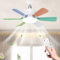 MeoYlaery Ceiling Fan with Light and Remote Control,LED Ceiling Fans Light Dimmable,3 Speeds 3 Colors,for Bedroom