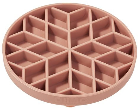 OHMO Gamelle Anti Glouton(Peu Diamant) en Silicone avec Fond Antidérapant et Ventouse, Gamelle Anti Glouton Non Toxique pour Petits Chats et Chiens