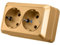 Enchufe de pared empotrado,Juego de enchufes eléctricos de pared,Enchufe eléctrico de pared interior 250V AC 16A,Enchufe de tierra doble oro color (Color de Oro, Double grounded socket)