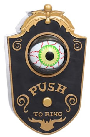 Halloween Eyeball Türklingel mit Geräuschen | Animierte gruselig leuchtende Türklingel für Spukdekorationen