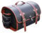PUBIBD Motorrad Hecktasche für Piaggio Vespa GTS GTV 250 300, wasserdichte Leder Motorrad Pannier Satteltasche Reisetasche, 33L Große Kapazität Motorrad Werkzeugtasche,C Black+Brown