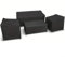 Besttoolifes Lot de 4 housses de protection robustes et fiables pour meubles de jardin, imperméable, résistante aux UV, résistante aux déchirures (noir 420D)