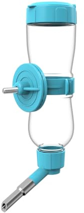 Vogeltränke, automatischer Wasserspender für den Käfig, hängende Wasserflasche für Sittiche, Kanarienvögel, Nymphensittiche, Finken, Wellensittiche (Blau, 240ml)