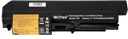 WLTree T400 Laptop Akku für IBM Le novo T61 1959 6377 6378 6379 6480 6481 7658 7659 7660 7661 7662 7663 7664 7665 T61p T-61 R400 R-400 T-400 2764 7417 ersetzt IBM ASM 42T5265 42T5225 42T5227 43R2499