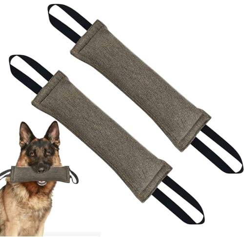 Wisebom 2 Pz Manicotto per Cani 30 cm Giocattolo per Cani Salsiccia Salsicciotto Cane Addestramento per Il Gioco Cuscino da Morso Interattivi per Cani con 2 Maniglia per l'Addestramento o per il Gioco