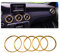 LIUONZTFD 5 Teile/Satz Klimaanlage Outlet Ring Trim Dekor Kompatibel Mit Mercedes Benz AB GLA CLA Klasse W176 W246 C117 X156 AMG 2012-2018(Gold)