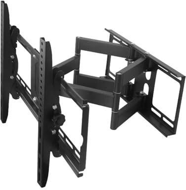 THEGA TV-Wandhalterung - Doppelarm-Teleskop-TV-Halterung, Schwenkbare, Neig- Und Höhenverstellbare Halterung, Für 42–75-Zoll-Fernseher, TV-Monitor-Wandhalterung, Drehbare Wand-Klapphalterung