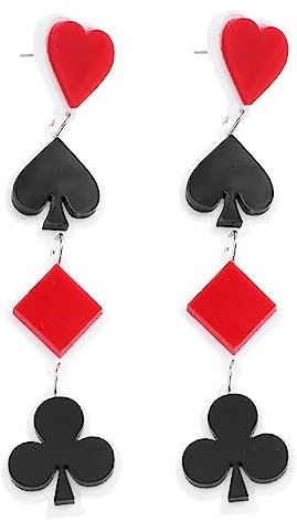 COLLBATH Geometrische Ohrringe Im Spielkarten Design Kreative Hängende Ohrringe Für Damen Und Lange 645E Ear Jewelry Modische Ohrschmuckstücke Für Jeden Anlass