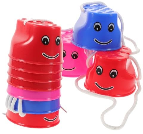 JUMPLAWN 5paare Laufstelzen Für Junge Mädchen Outdoor Sensorisches Integration Training Tools Sport Spielzeug Mit Seil Für Gleichgewichtstraining Hand-Augen-koordination