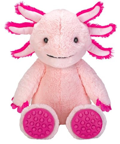 Wild Republic Poppykins Axolotl, Stofftier, 36 cm, Plüschtier, Füllung aus recycelten Wasserflaschen