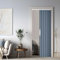 Magnetischer Türvorhang mit Verdunkelung, Faltbarer Raumteiler für Bad/Schlafzimmer/Wohnzimmer, Akkordeon-Design (Blue)