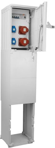 Doktorvolt Stromverteiler auf Fundament Baustromverteiler Verteilersäule 16A 32A 2x230V TYP E