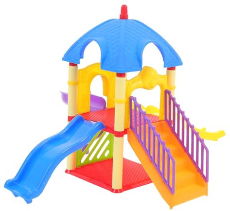 Milisten Playground Model for Dolls House Decor Slide for Childrens Play Area Smooth Edges Lightweight for DIY Dollhouse Decoration
