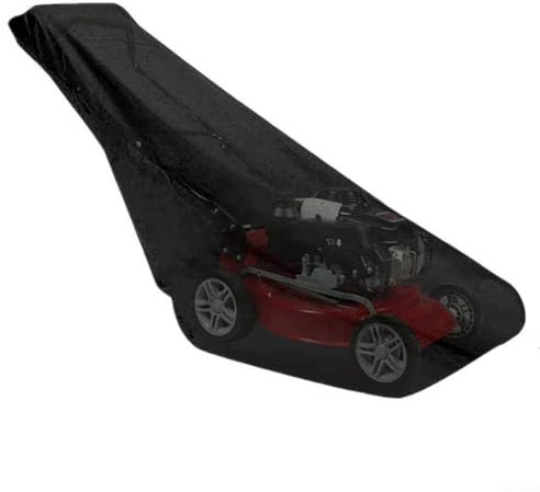 Lawn Mower Cover Waterproof Outdoor Storage Cover With Elastic Hem Drawstring Bottom 210D Oxford Fabric Protection For Push Mower Garden Equipment(190 * 50 * 100cm)