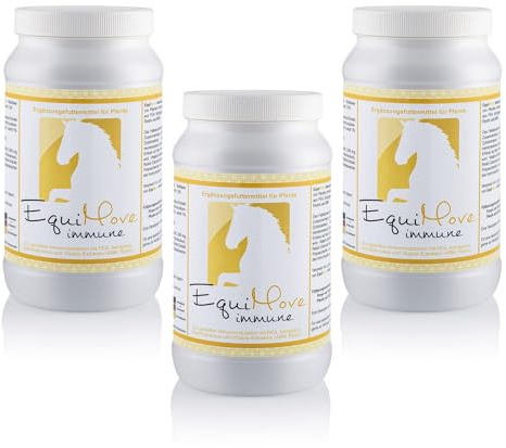 EquiMove Dreierpack | Immune (3 x 1,5 kg) - Zur Unterstützung des Immunsystems und Immunregulation | mit PEA, Reishi, ABM und Astragalus