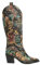 DYYEUAVT Stivali da cowboy colorati da donna, stivali alti fino al ginocchio e con tacco basso, for le donne, scarpe alla moda da donna, stivali con tacco spesso for le donne(36)