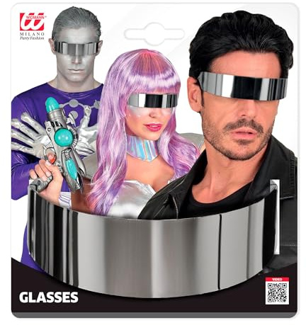 W WIDMANN MILANO Party Fashion Unisex Futuristische Spiegelbrille Futuristische Spiegelbrille (1er Pack)