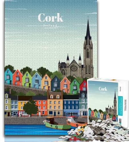Reise nach Kork, Puzzle für Erwachsene, 1000 Teile, hilft dem Gehirn, süchtig machendes Spielzeug zu trainieren, um Geduld zu fördern, geeignet für Paare, 38x26cm