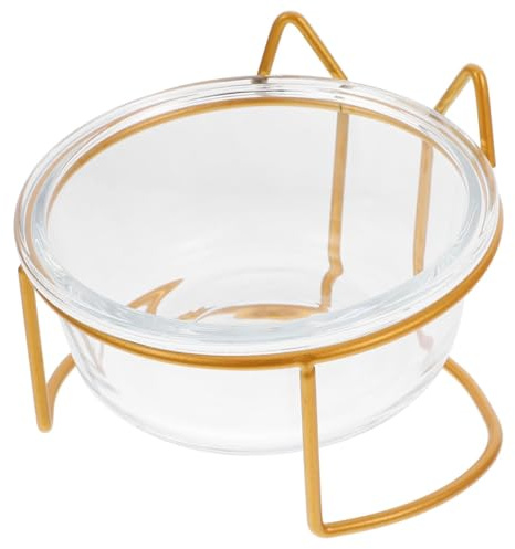 Bol de nourriture pour chat en verre robuste - Gamelle oblique pour chat