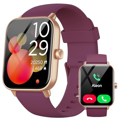 Smartwatch Herren Damen mit Telefonfunktion,1.8 Smart Watch Fitnessuhr mit Whatsapp und Alexa,Herzfrequenz Schlafmonitor,120+ Sportmodi Fitness Tracker,IP68 Wasserdicht Uhren für Samsung/Android/iOS