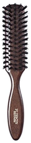 Plisson - Brosse à Cheveux Plate Lissoir en Bois pour Hommes - 5 Rangs, 21,5 cm - Brosse Artisanale, 100% Naturelle, Picots en Pur Poils de Sanglier - Fabrication Française