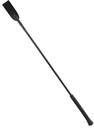 Snowbee Horse and Pony Riding Whip, Black – High-Quality Equestrian Horse Riding Whip With Rubber Handle, Nylon Thread Shaft and U Shaped Leather Keeper - Size 65cm
