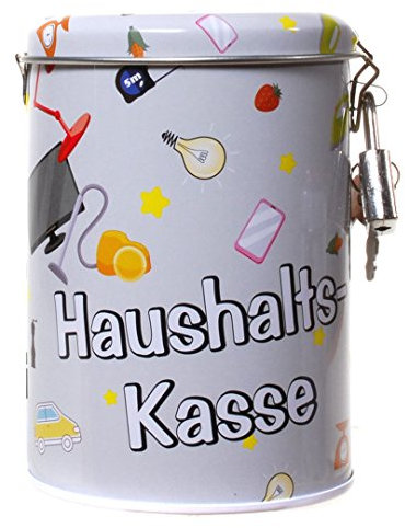 witzige Spardose,Sparbüchse Haushaltskasse aus Metall mit Schloss