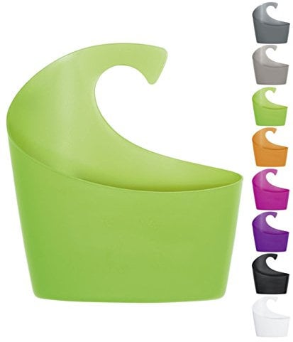 Spirella Duschkorb Sydney mit Haken zum einhängen, kombinierbares Duschregal 30,5 x 27,5 x 10 cm Grün