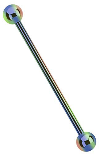 Modern Nature Piercing-Schmuck Industrial, Intim, Ohr Piercing 316L Stahl Stab 1,6 x 38 mm verlaufend