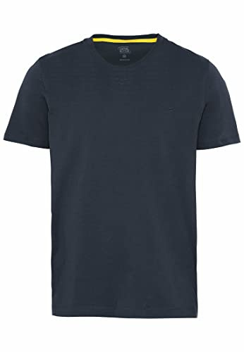 camel active Herren Basic Kurzarm T-Shirt mit Rundhalsausschnitt Dunkelblau, menswear-4XL