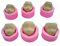 WonDerfulC Lot de 6 moules en silicone en forme de tête de poupée pour fabrication de gâteaux, argile, bougies, savon