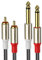 VIOY RCA to 6.35mm Splitter Cable 3M, Dual RCA Phono to 1/4 Jack Cable Compatible for Speakers, Amplifier, Mixer...