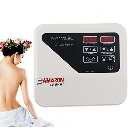 Saunasteuerung Saunasteuergerät mit Temperaturfühler, Kompatibel mit Saunaofen 3-9KW 40-105°C 8+4 Mode, Zwei Arbeitsmodi, Saunaraum Saunatechnik für Hause Saunaraum und Kommerzielle Anlässe