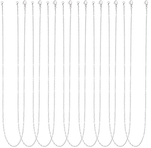 UNICRAFTALE 20pcs 17.7in Edelstahl Halskette Kabelketten Mit Karabinerhaken Edelstahl Farbe Halskette Kette Für Männer Frauen Schmuck Kette DIY Herstellung