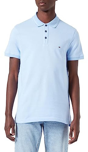 Tommy Hilfiger Polo Homme Manches Courtes Pretwist Mouline, Bleu (Vessel Blue/White Moulin), M