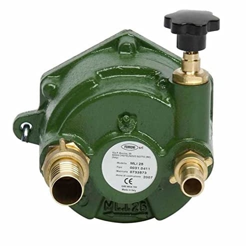 EVVVAI FERRONI MLI25-30 + 20 MM Pompa AUTOADESCANTE A Trattore/IRRIGAZIONE con VALVOLA Regolazione