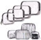 GoldRock 4 Stück Kosmetiktasche Transparent Set, Flugzeug Beutel Flüssigkeiten, Zip Beutel Flugzeug, Kulturbeutel Durchsichtig, Flüssigkeiten Beutel Handgepäck, wasserdichte Kulturtasche Reisezubehör