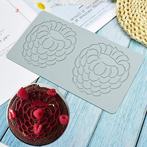 TUKE Moules 3D creux en dentelle pour fondant en forme de feuille de fruits - Outil de décoration de gâteau de fête - Moules en silicone pour pâte polymère - Moule à chocolat - Framboises - 23,6 x
