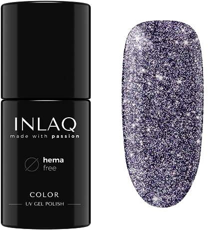 INLAQ® HEMA Free UV Nagellack Glitzer Shiny Signs Sammlung - Gel Nägel Glitzernd frei von Hema - Glitter Gellack UV Lack in Capricorn Farben - 6ml