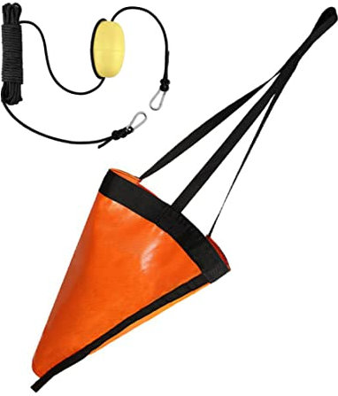 Sea Anchor Drift Sock Fishing Boat Anchors Drogue with Kayak Tow Rope Line Buoy Ball for Boat Yacht 32 inch