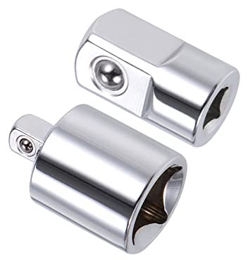 QUARKZMAN Buchse auf Stecker Cr-V Stahl 1/2(B) x1/4(M)&1/4 Antrieb(B) x1/2(M) Adapter