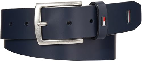 Tommy Hilfiger Herren Gürtel Denton 3.5 Ext Ledergürtel, Mehrfarbig (Space Blue), 85