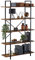 CARO-Möbel Bücherregal MEDA aus Metall und MDF/Spanplatte in Vintage Optik, Wohnzimmerregal im Industrial Stil mit 5 Regalböden im minimalistischen Vintage Design